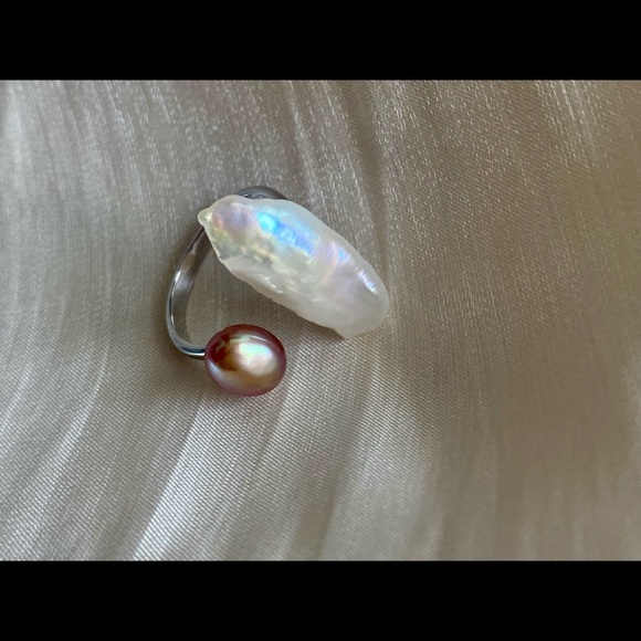 AAAA double pearl ring top quality keshi - Picture 17 of 17